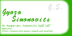 gyozo simonovits business card